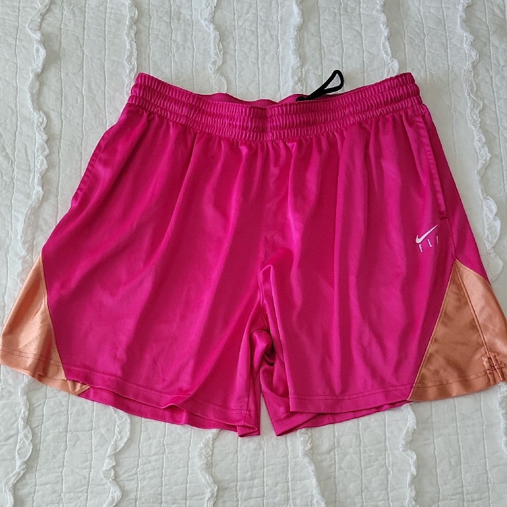 Nike Women's DriFit ISoFly Basketball Shorts XXL Pink & Peach Like New Condition